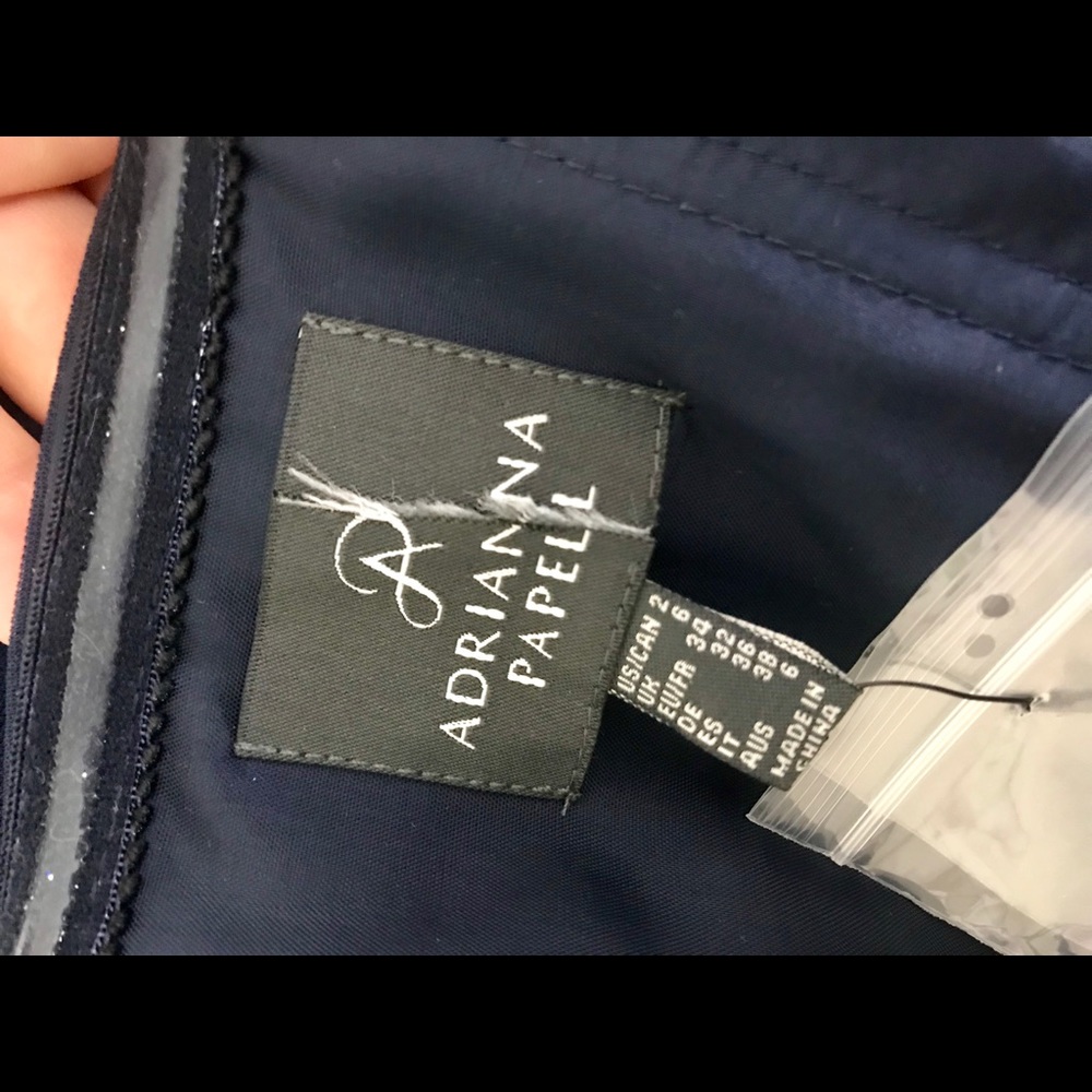 Adrianna Papell Strapless Navy Cocktail Dress NWOT - Picture 5 of 5